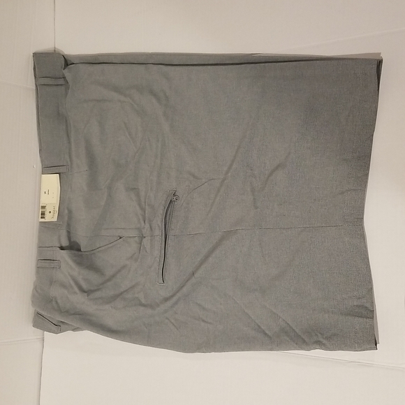 HAGGAR size 54 big & tall mens active casual flat front gray shorts zip pocket - Picture 3 of 4